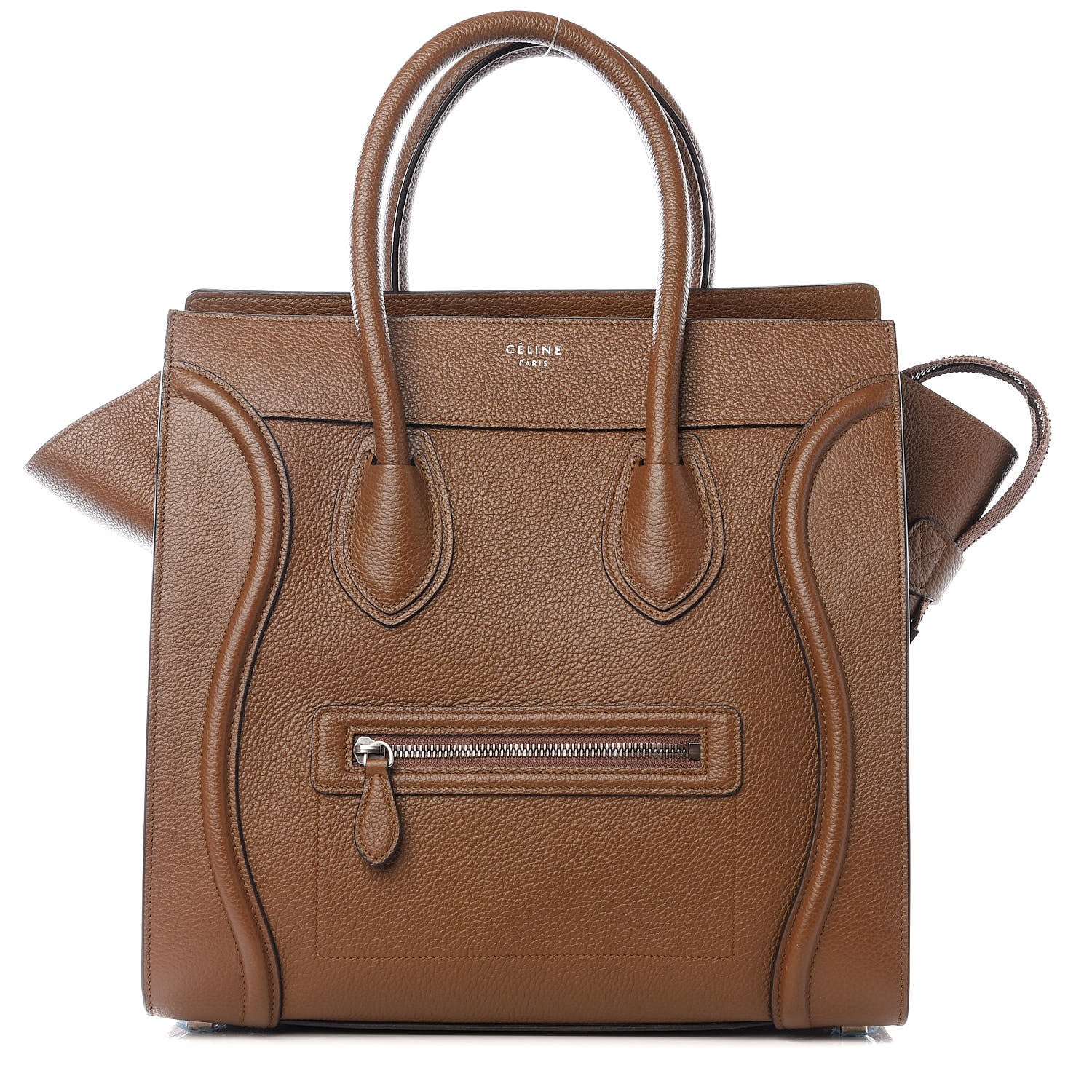 Celine Drummed Calfskin Mini Luggage Camel 1 of 9