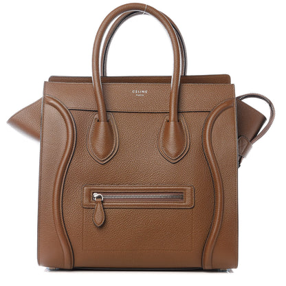 Celine Drummed Calfskin Mini Luggage Camel 1 of 9
