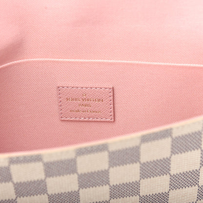Louis Vuitton Damier Azur Pochette Felicie Chain Wallet Rose Ballerine 8 of 12