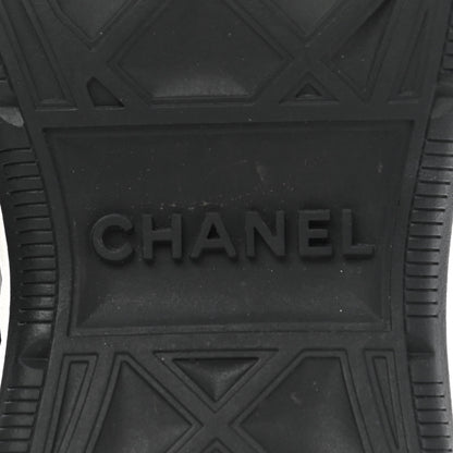 Chanel Velvet Calfskin Mixed Fibers CC Sneakers 38 Black 6 of 9