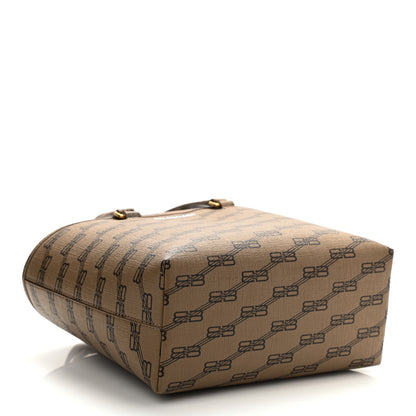 Balenciaga Coated Canvas BB Monogram Small Signature East West Shopper Bag Beige Brown 4 of 10