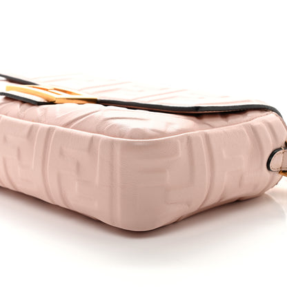 Fendi Nappa FF 1974 Embossed Baguette Rosa Quarzo 10 of 12