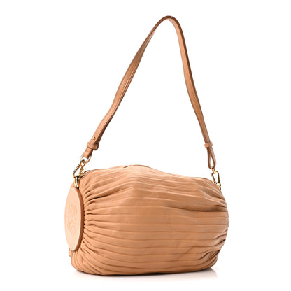 Loewe Lambskin Pleated Bracelet Pouch shoulder Bag Warm Desert 3 of 10