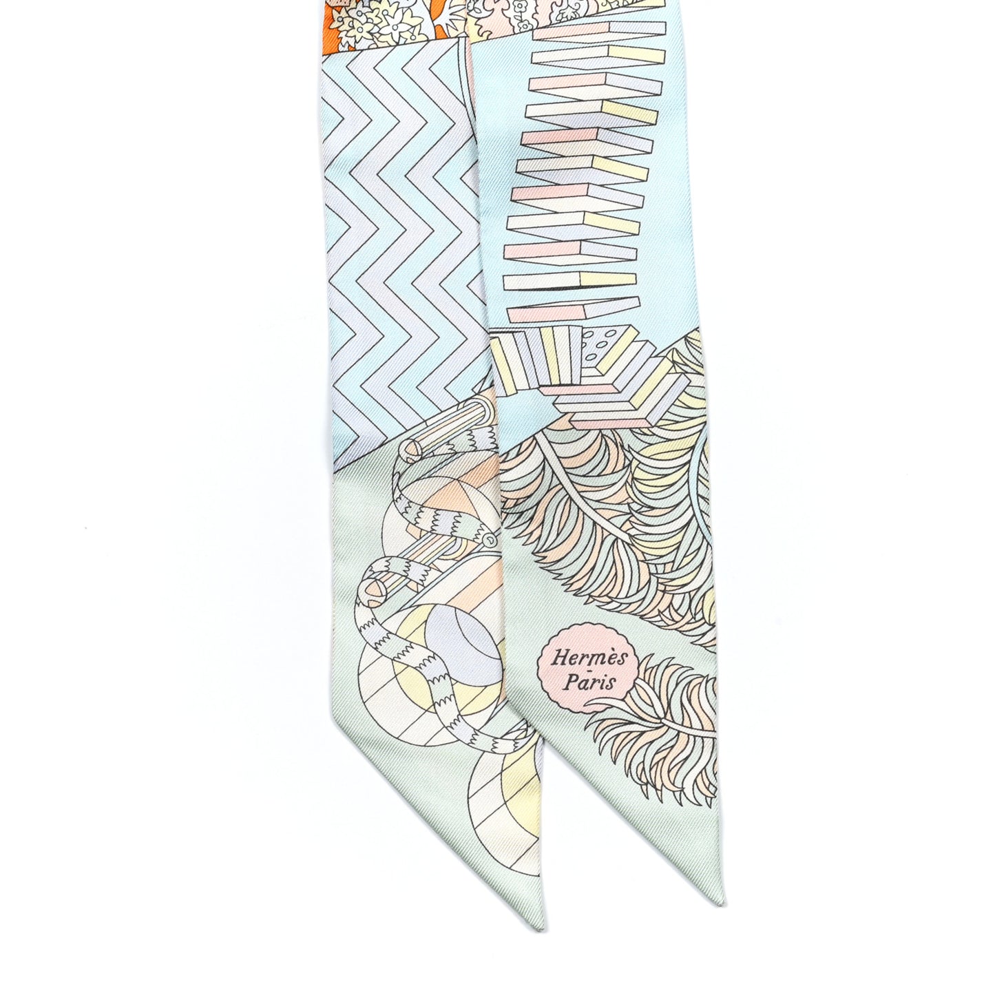 Silk De l'Ombrelle Aux Duels Twilly Ciel Rose Pale Orange