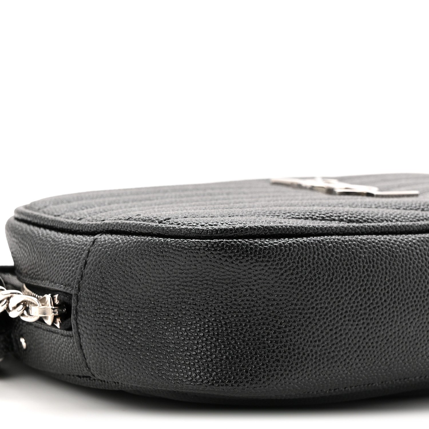 Saint Laurent Grain De Poudre Matelasse Monogram Mini Lou Camera Bag Black 9 of 10
