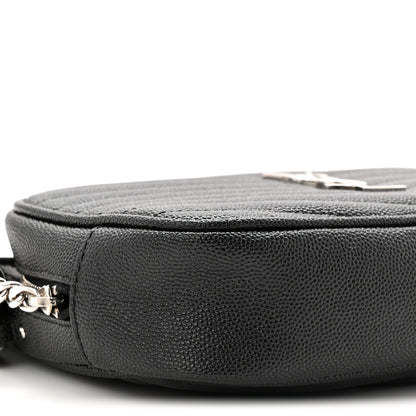 Saint Laurent Grain De Poudre Matelasse Monogram Mini Lou Camera Bag Black 9 of 10