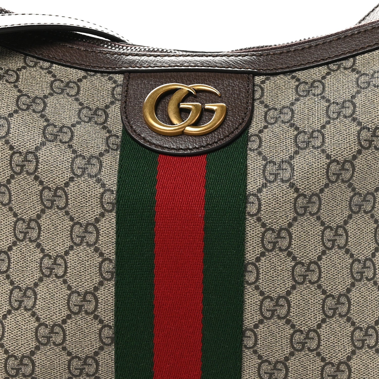Gucci GG Supreme Monogram Web Small Ophidia Half Moon Hobo Brown 8 of 10