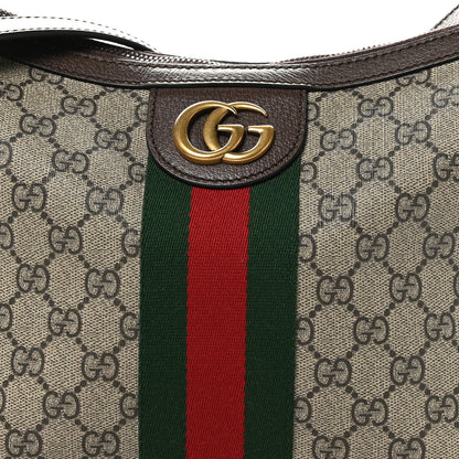 Gucci GG Supreme Monogram Web Small Ophidia Half Moon Hobo Brown 8 of 10