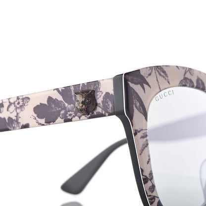 Gucci Acetate Herbarium Print Square Frame Sunglasses GG0029SA White 9 of 10