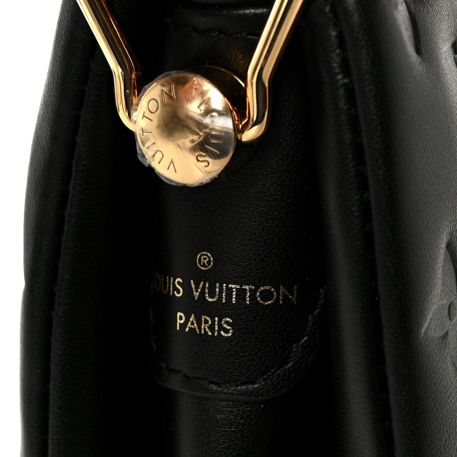 Louis Vuitton Lambskin Embossed Monogram Coussin MM Black 9 of 12