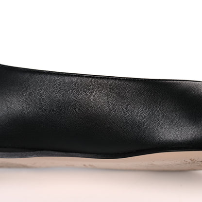 Gucci Nappa Lumiere Deva Horsebit Chain Embellished Flats 37 Black 11 of 11