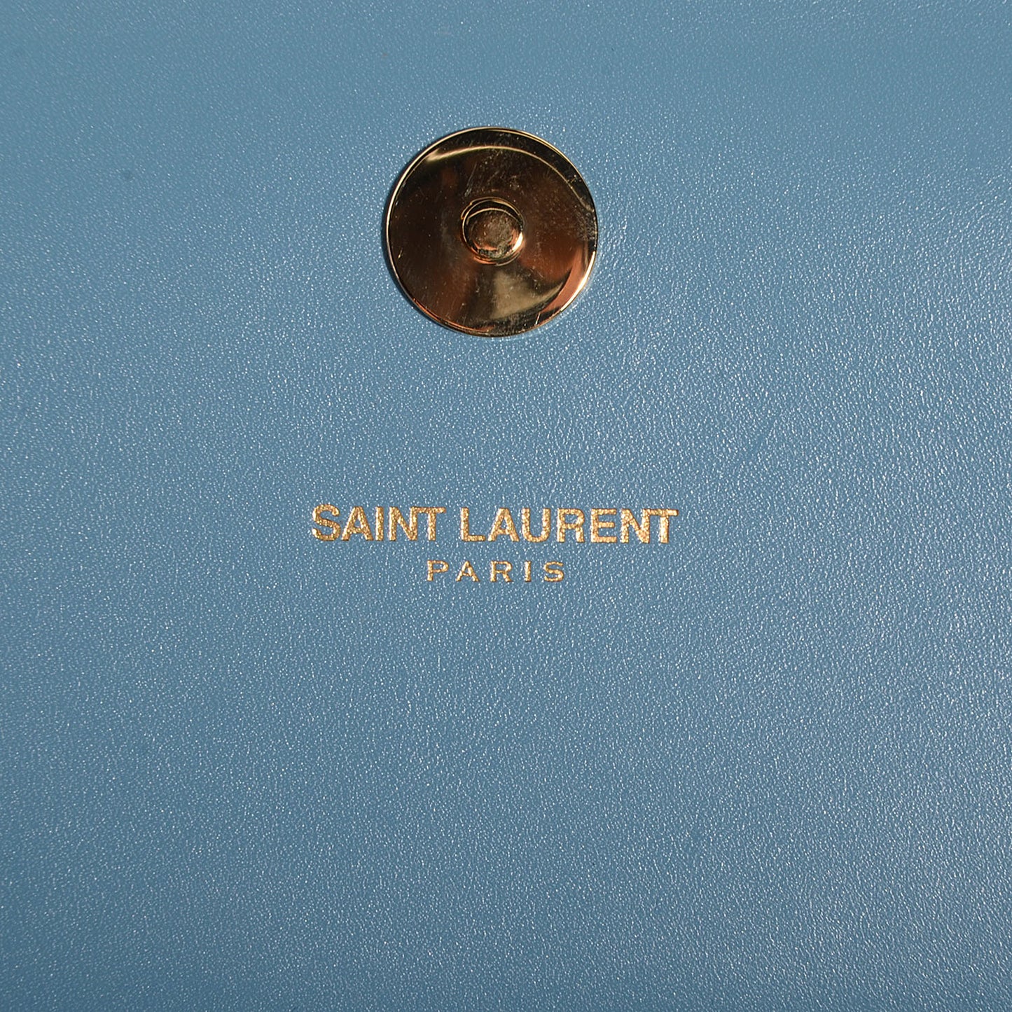 Calfskin Classic Monogram Clutch Ice Blue