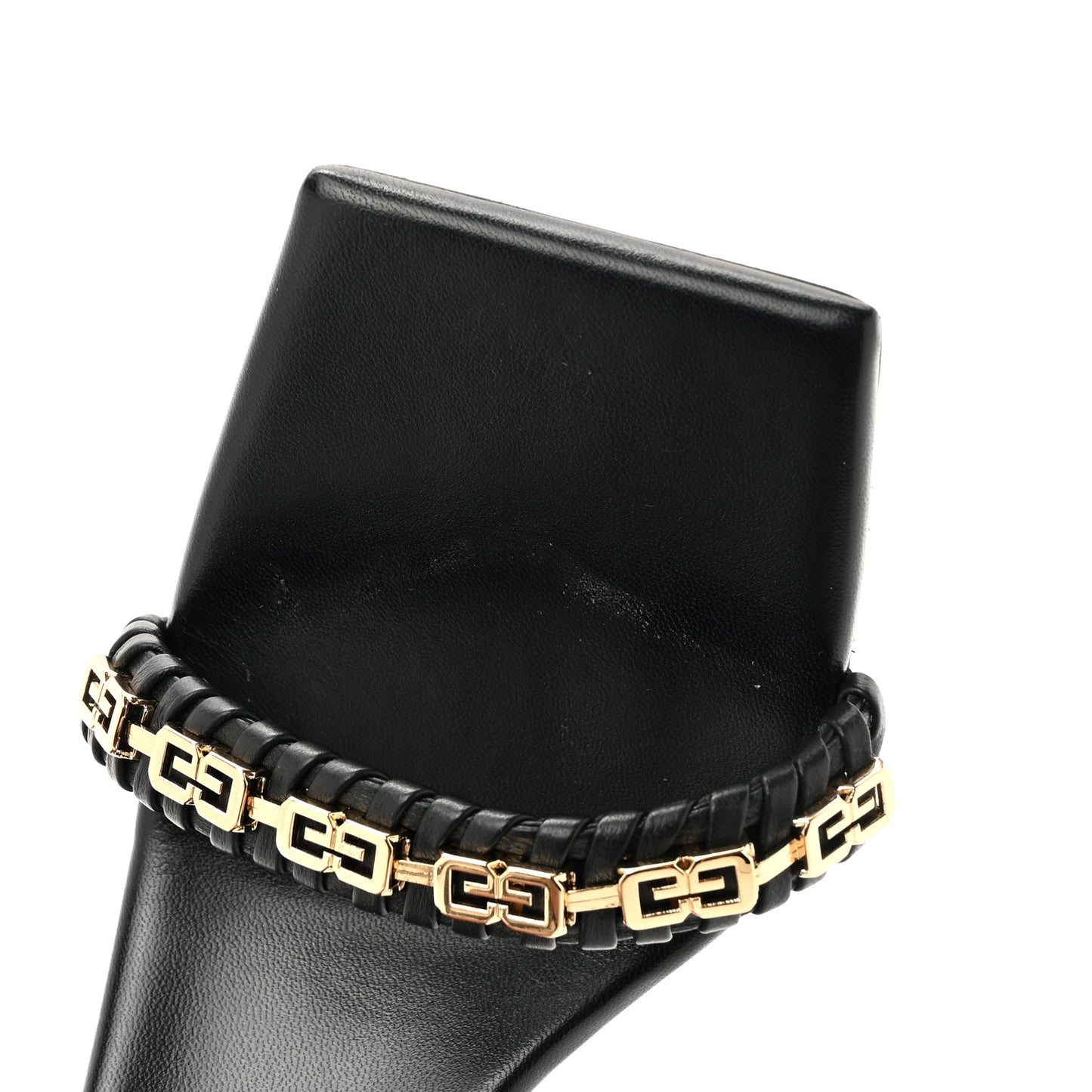 Smooth Nappa G Woven Slingback 90mm Sandals 38.5 Black