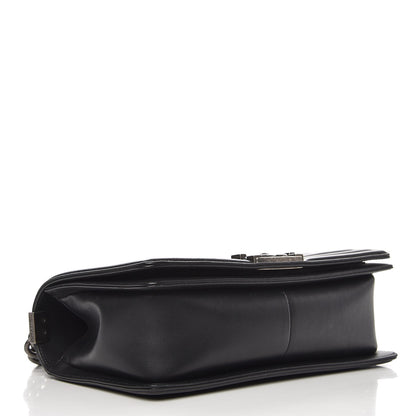 Chanel Calfskin Chevron Quilted Medium Boy Flap Black 4 of 9