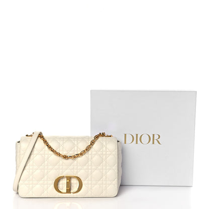 Christian Dior Lambskin Cannage Large Caro Bag Ivory 11 of 11
