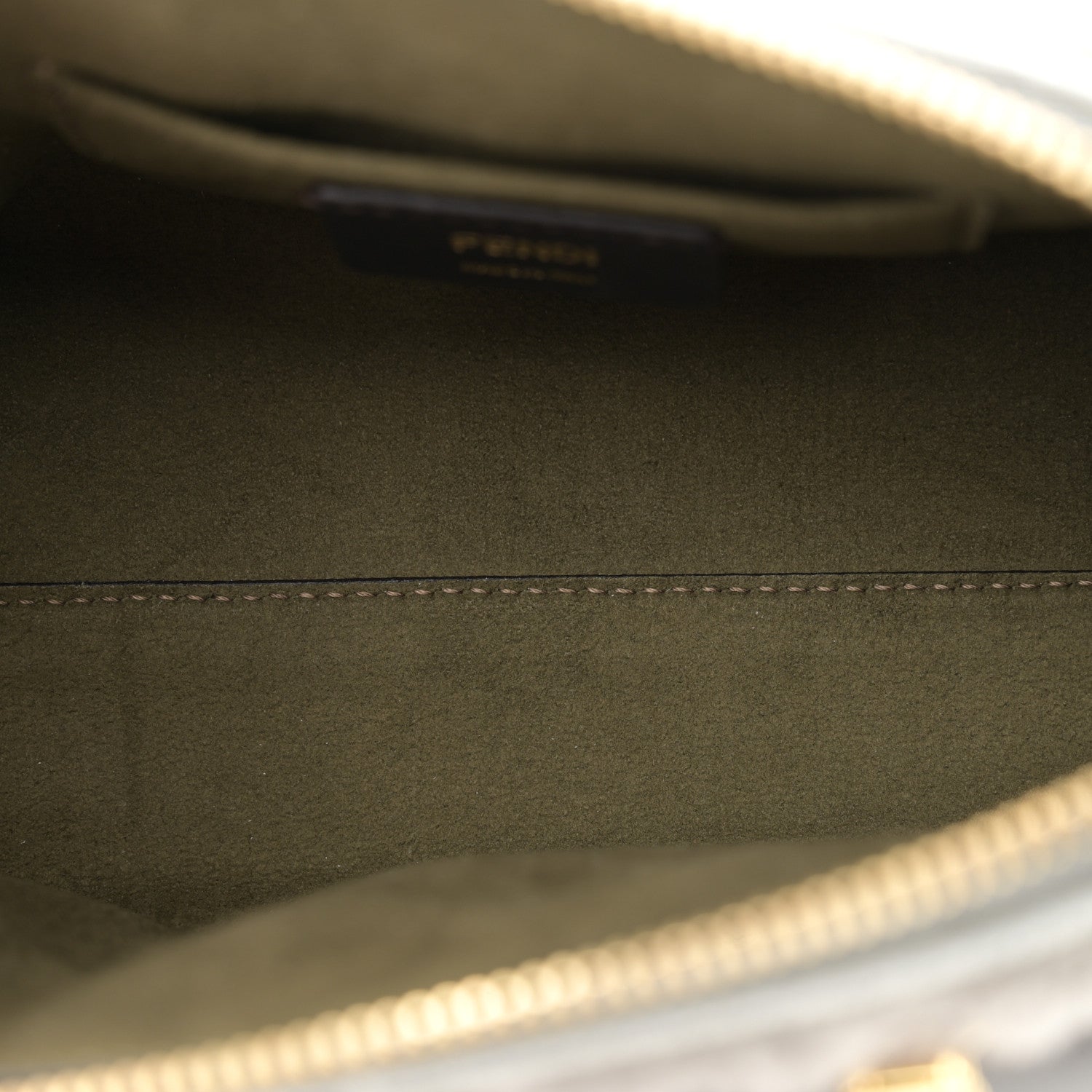 Fendi Sheepskin Vitello King Plexiglass Logo Embroidered Mini By The Way Top Handle Boston Ghiaccio 5 of 12