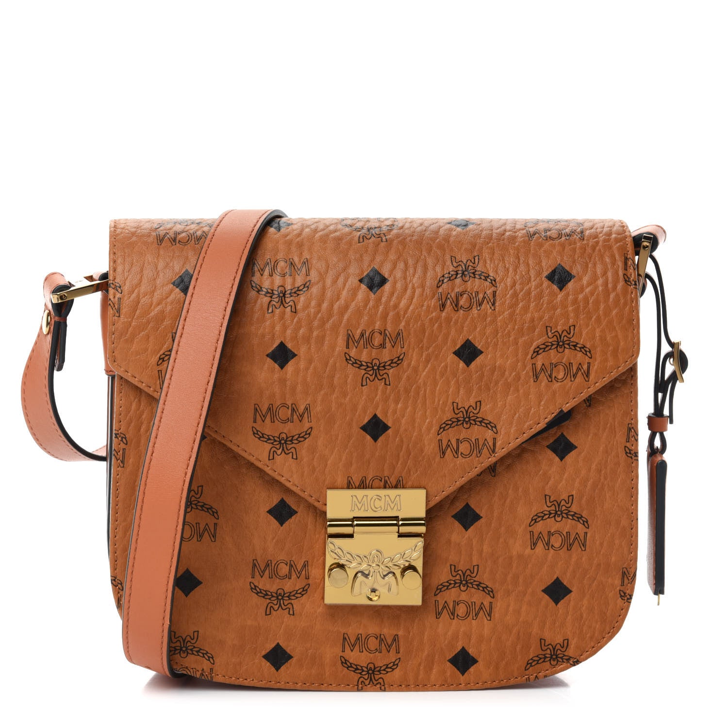 MCM Visetos Patricia Crossbody Bag Cognac 1 of 11