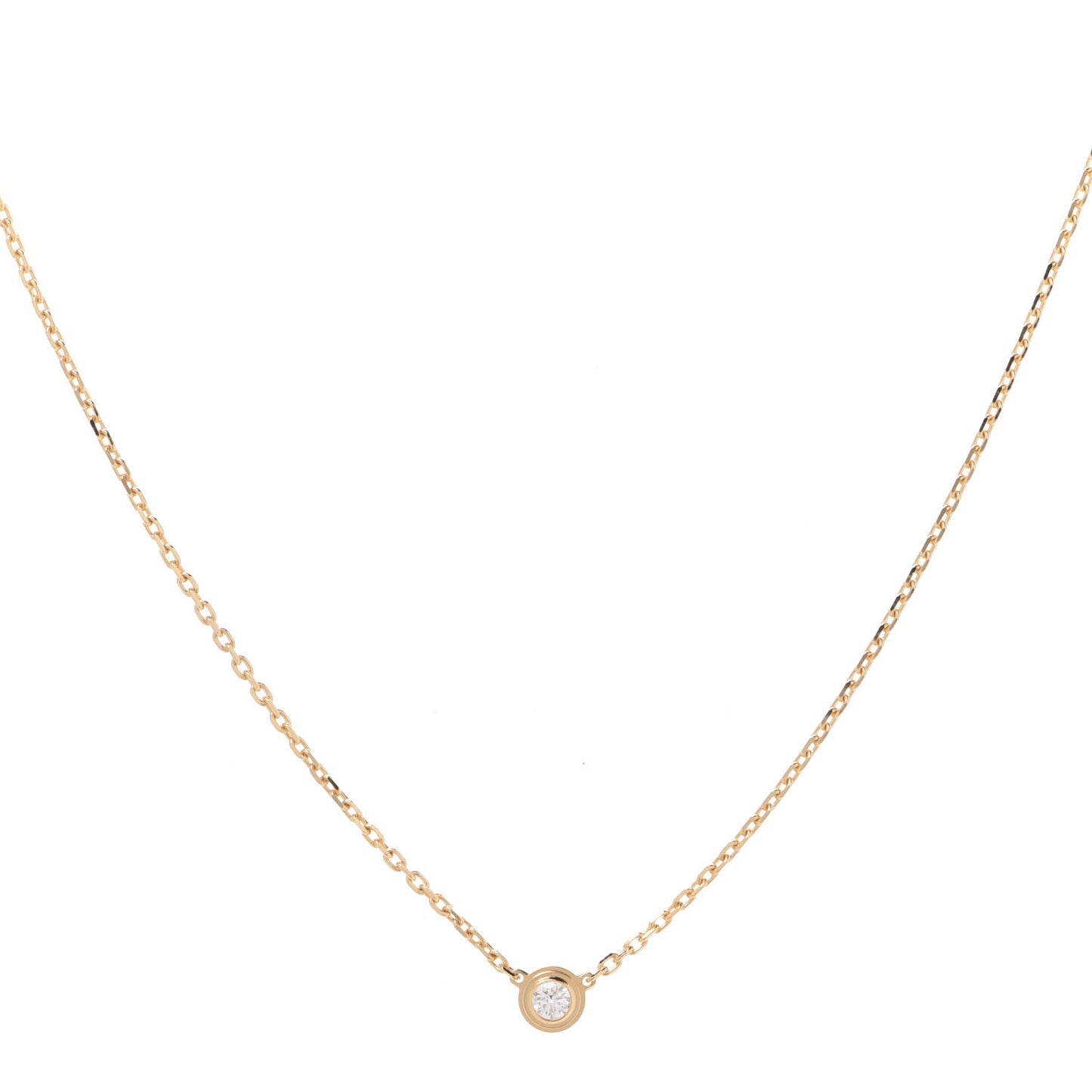 18K Yellow Gold Diamond XS D'Amour Pendant Necklace
