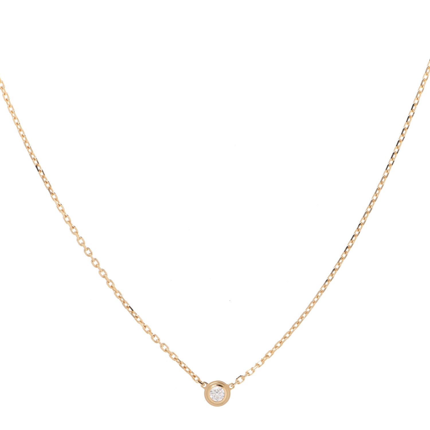 Cartier 18K Yellow Gold Diamond XS D'Amour Pendant Necklace 1 of 8