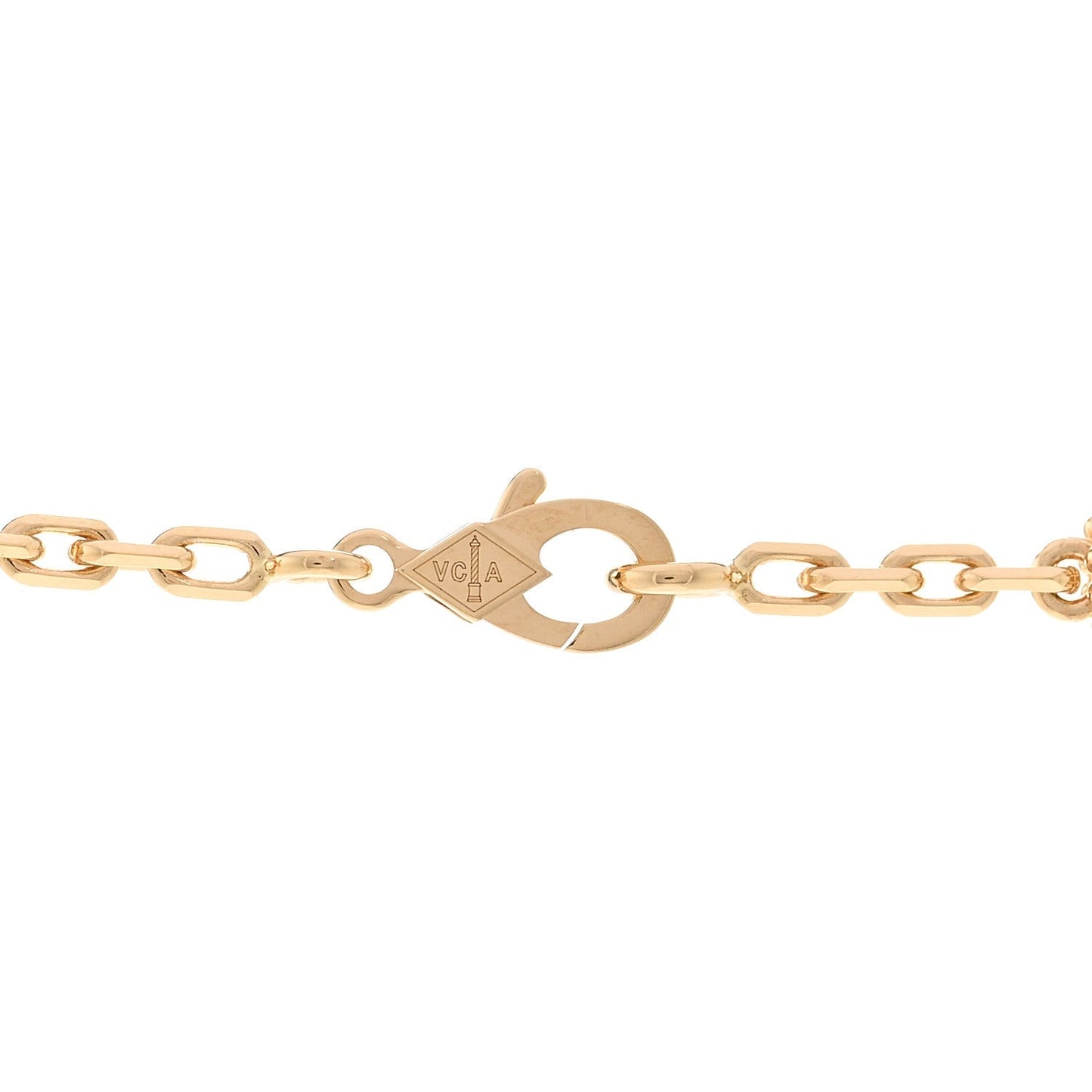 18K Yellow Gold Mother of Pearl 20 Motifs Vintage Alhambra Necklace