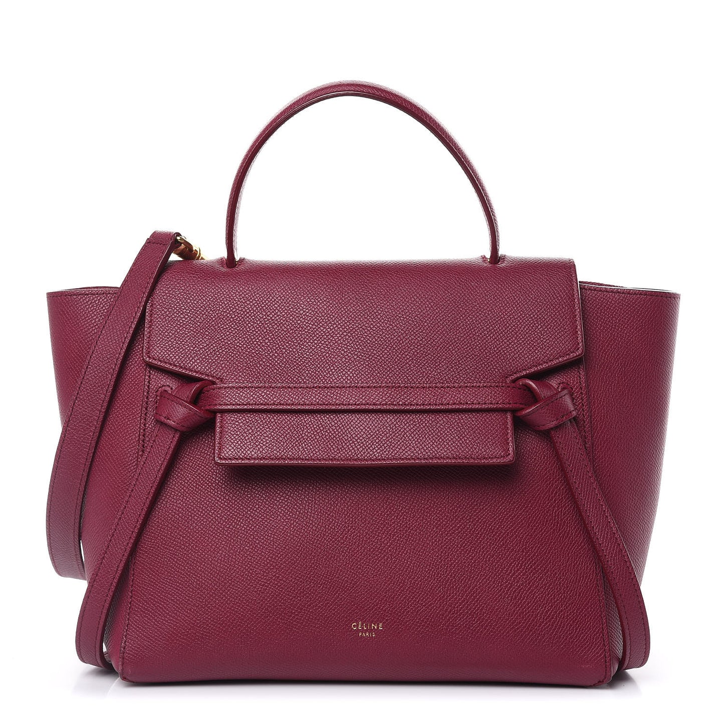 Grained Calfskin Micro Belt Bag Plum