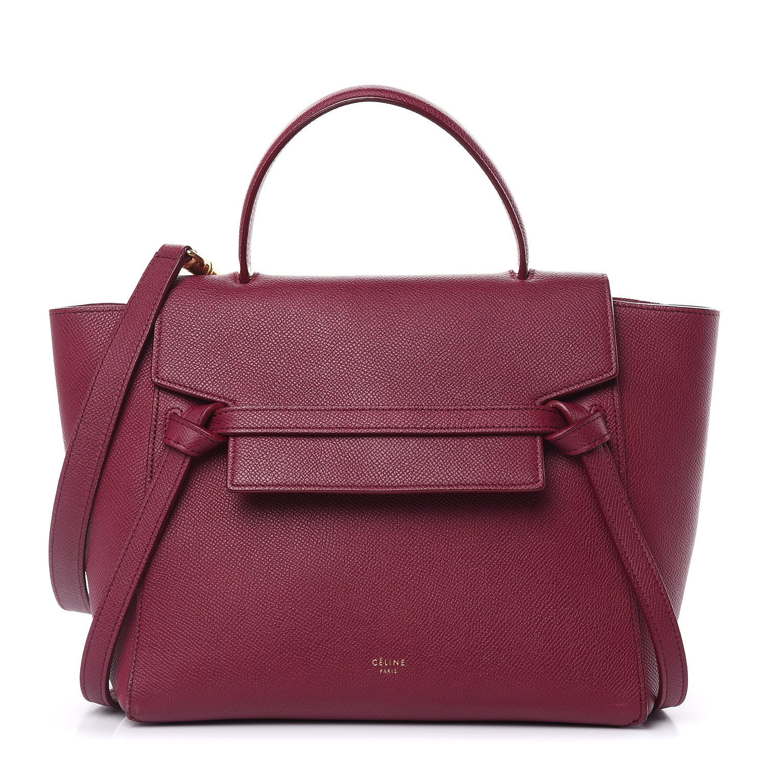 Celine Grained Calfskin Micro Belt Bag Plum 1 of 14
