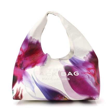Marc Jacobs Crinkled Calfskin Future Floral Medium The Sack Bag White Multicolor 1 of 11