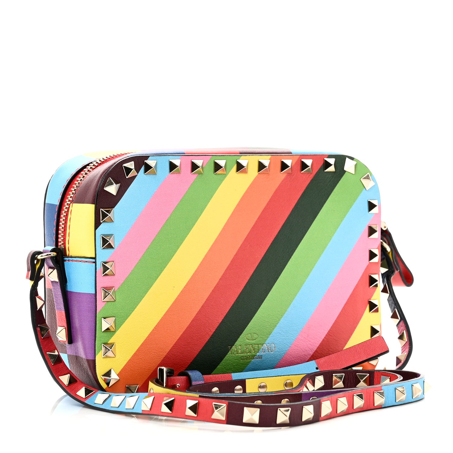 Valentino Garavani Vitello 1973 Rockstud Camera Crossbody Bag Multicolor 4 of 21