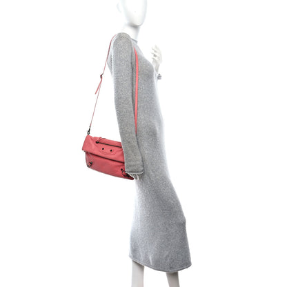 Balenciaga Agneau Classic Hardware Envelope Strap Clutch Rose Jaipur 2 of 17