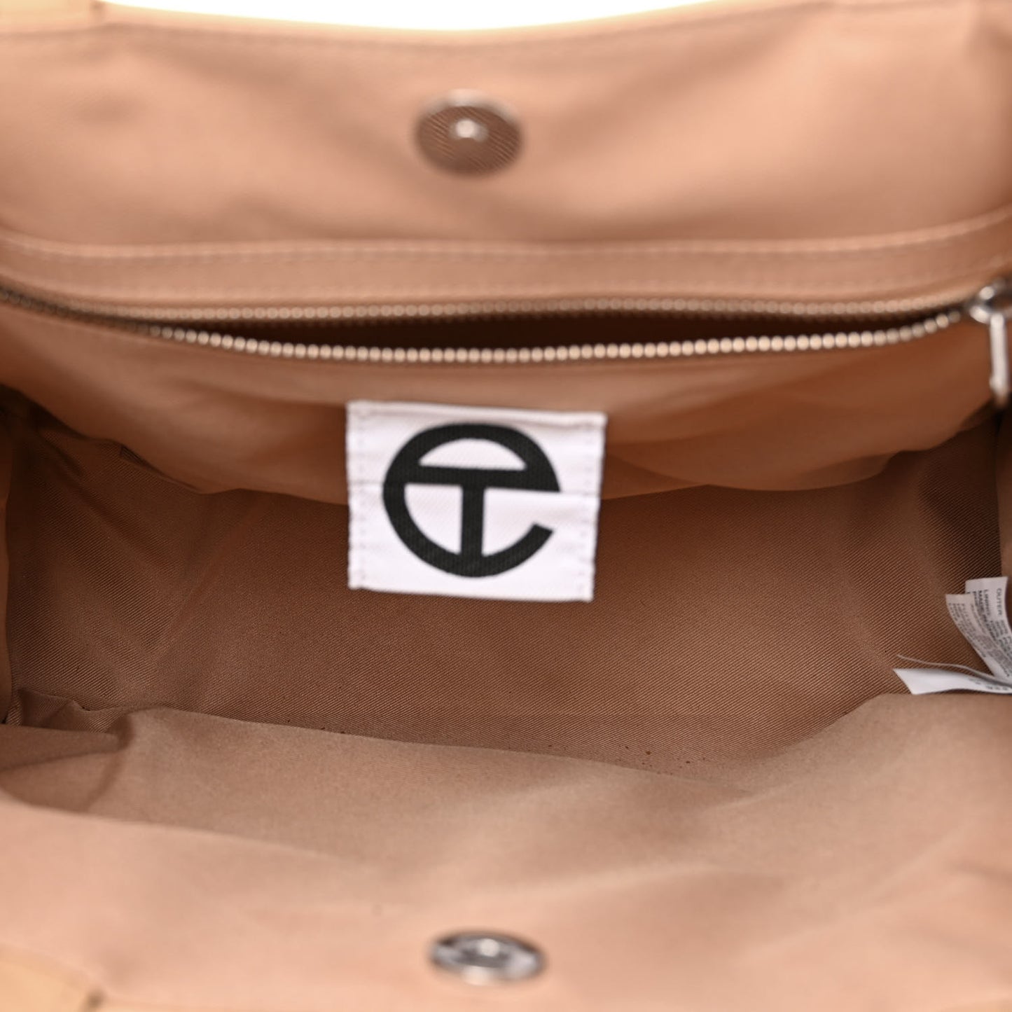 Vegan Leather Medium Shopping Bag Cream