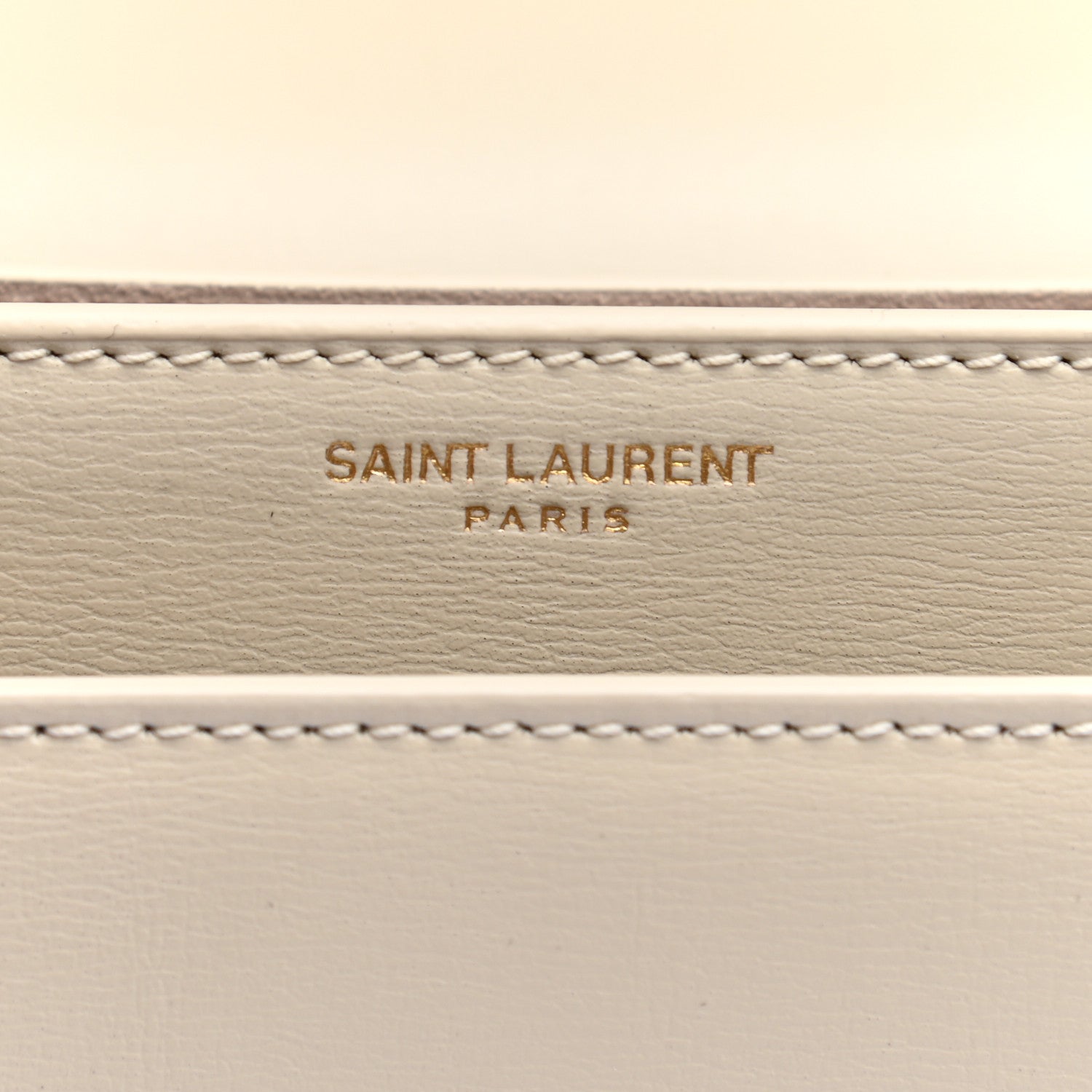 Saint Laurent Calfskin Monogram Sunset Chain Wallet Blanc Vintage 7 of 9
