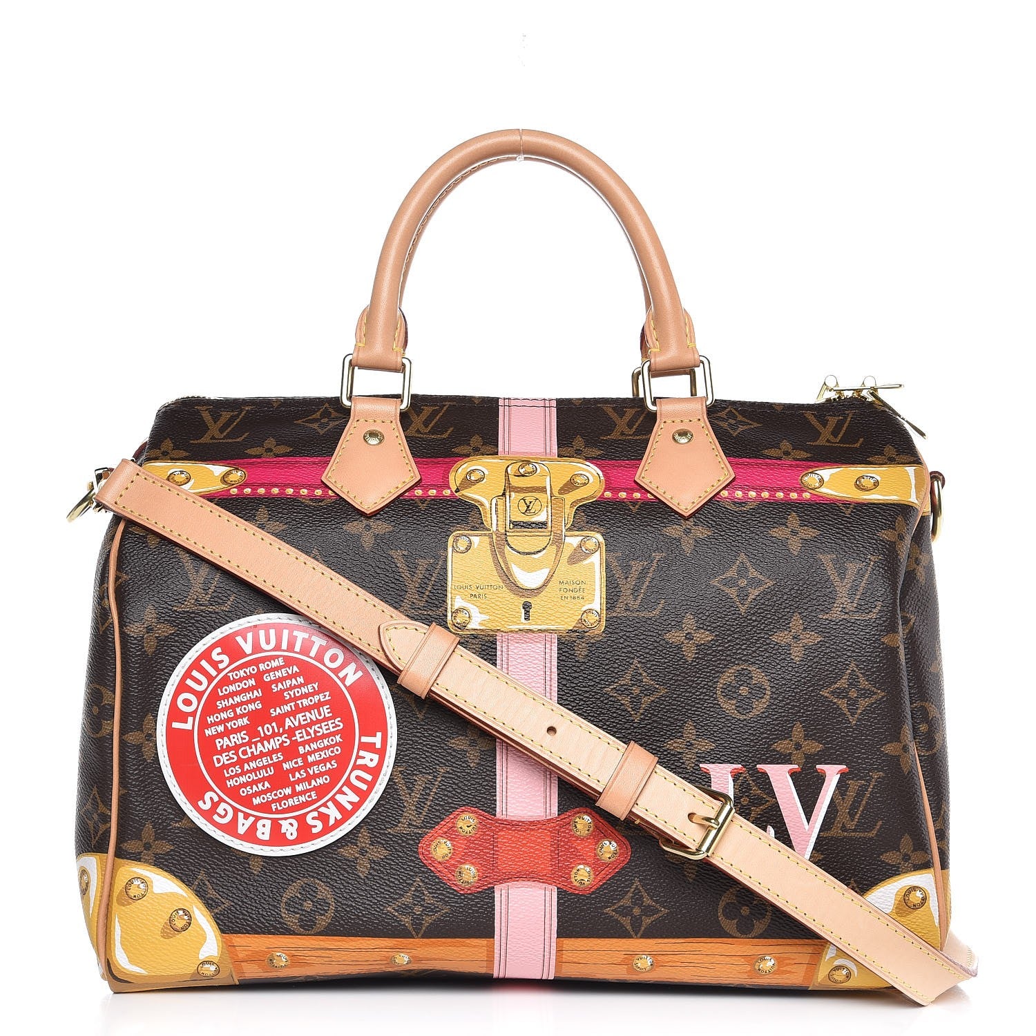 Louis Vuitton Monogram Summer Trunks Speedy Bandouliere 30 1 of 7
