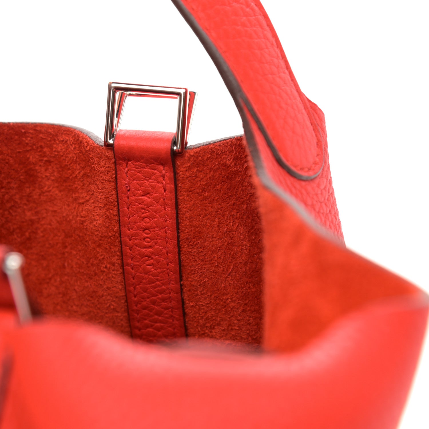 Hermes Taurillon Clemence Picotin Lock 18 PM Rouge De Coeur 7 of 11