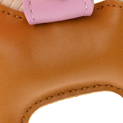 Hermes Milo Lambskin Grigri Rodeo Horse Bag Charm PM Sesame Mauve Sylvestre Craie 6 of 8