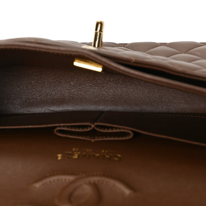 Chanel Lambskin Quilted Small Double Flap Dark Brown 4 of 10