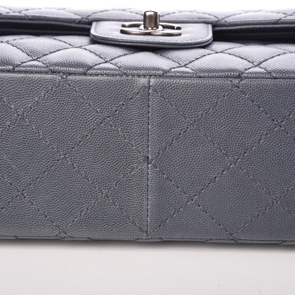 Chanel Caviar Quilted Jumbo Double Flap Blue 6 of 11