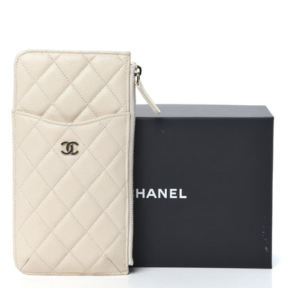 Chanel Caviar Quilted Classic iPhone Pouch Light Beige 8 of 8