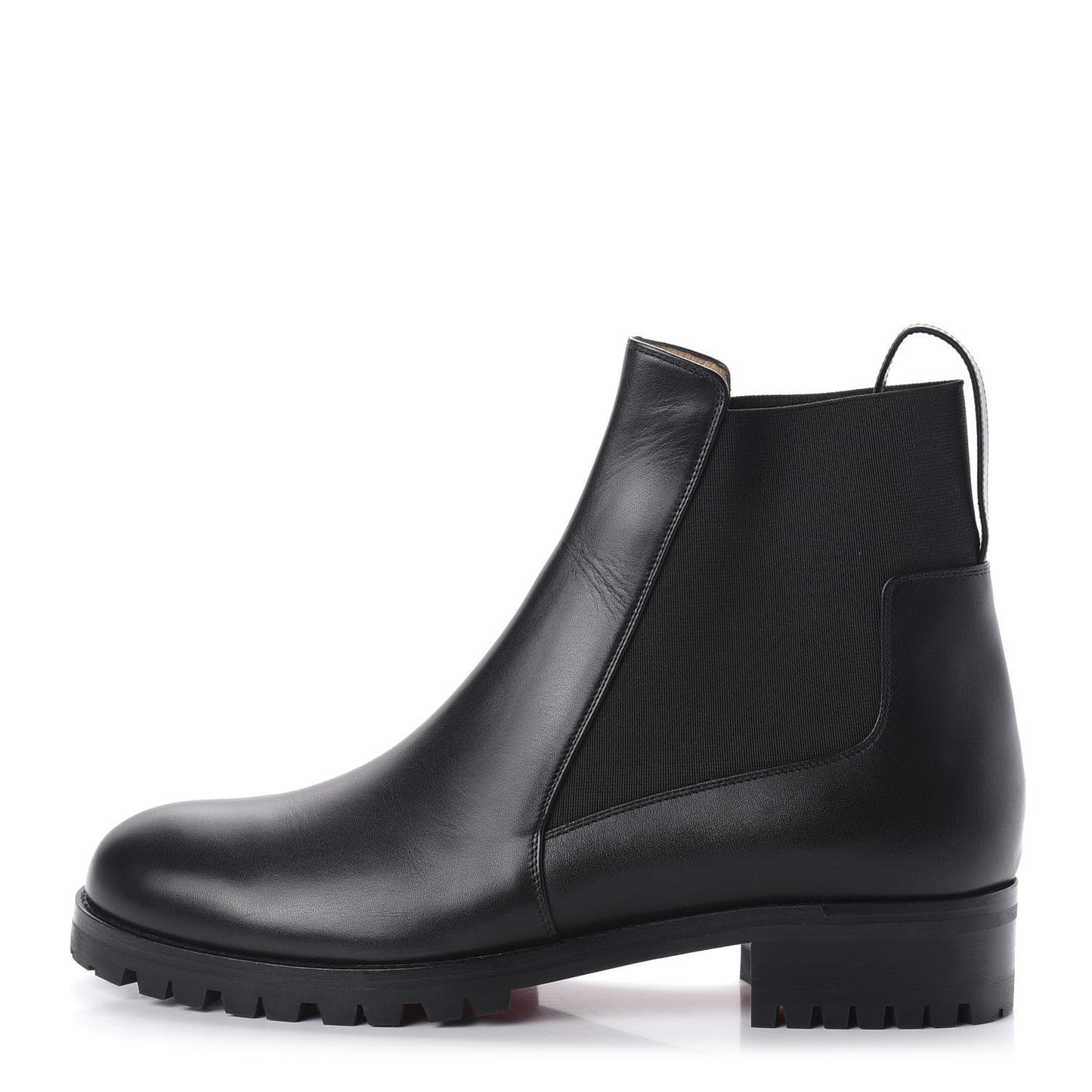 Calfskin Marchacroche Flat Chelsea Boots 38.5 Black