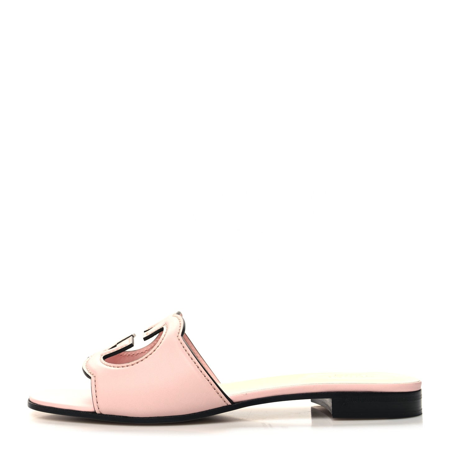 Cosmos Softy Calfskin Interlocking G Cut Out Slide Sandals 39 Pastel Pink