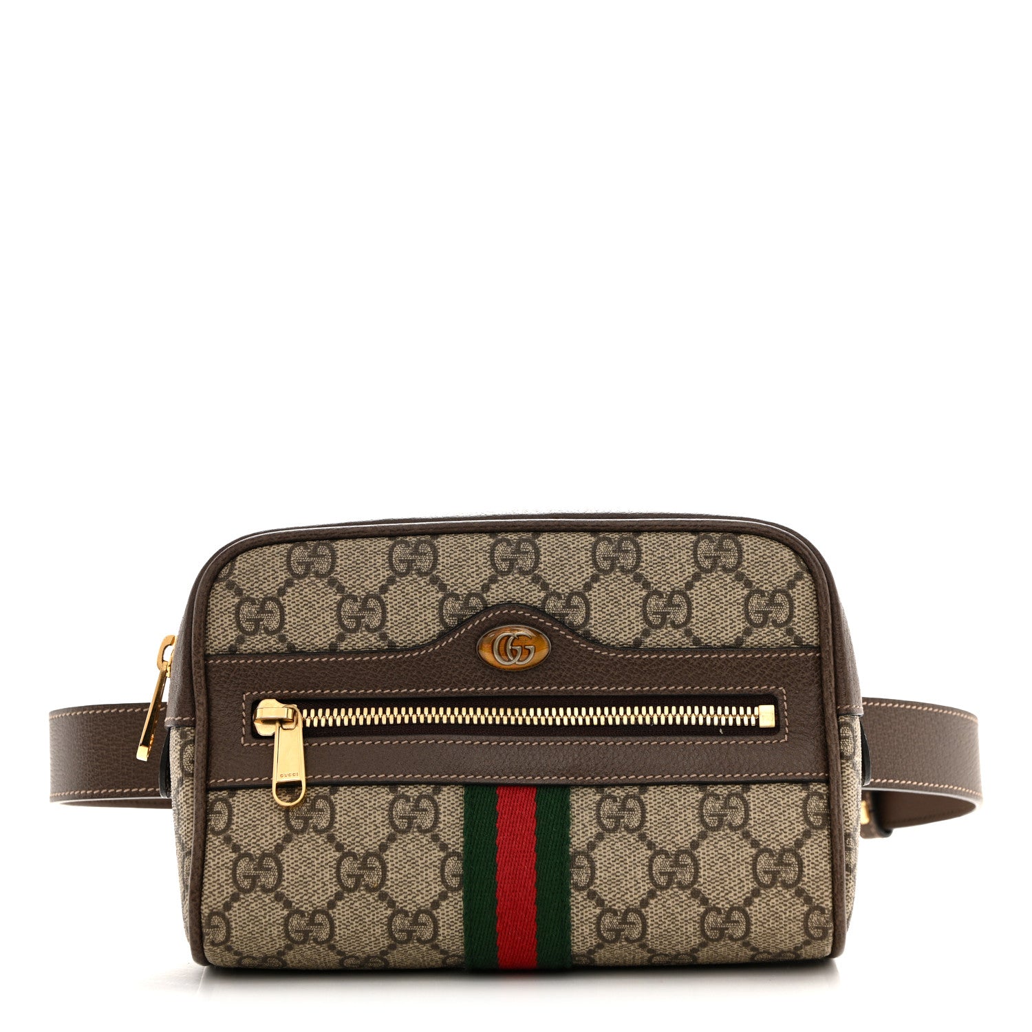 Gucci GG Supreme Monogram Web Small Ophidia Belt Bag 75 30 Dark Brown 1 of 10