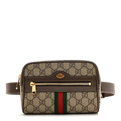 Gucci GG Supreme Monogram Web Small Ophidia Belt Bag 75 30 Dark Brown 1 of 10
