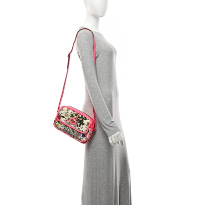 Gucci Canvas Flora Floral Shoulder Bag White Fuchsia Fluo 2 of 10