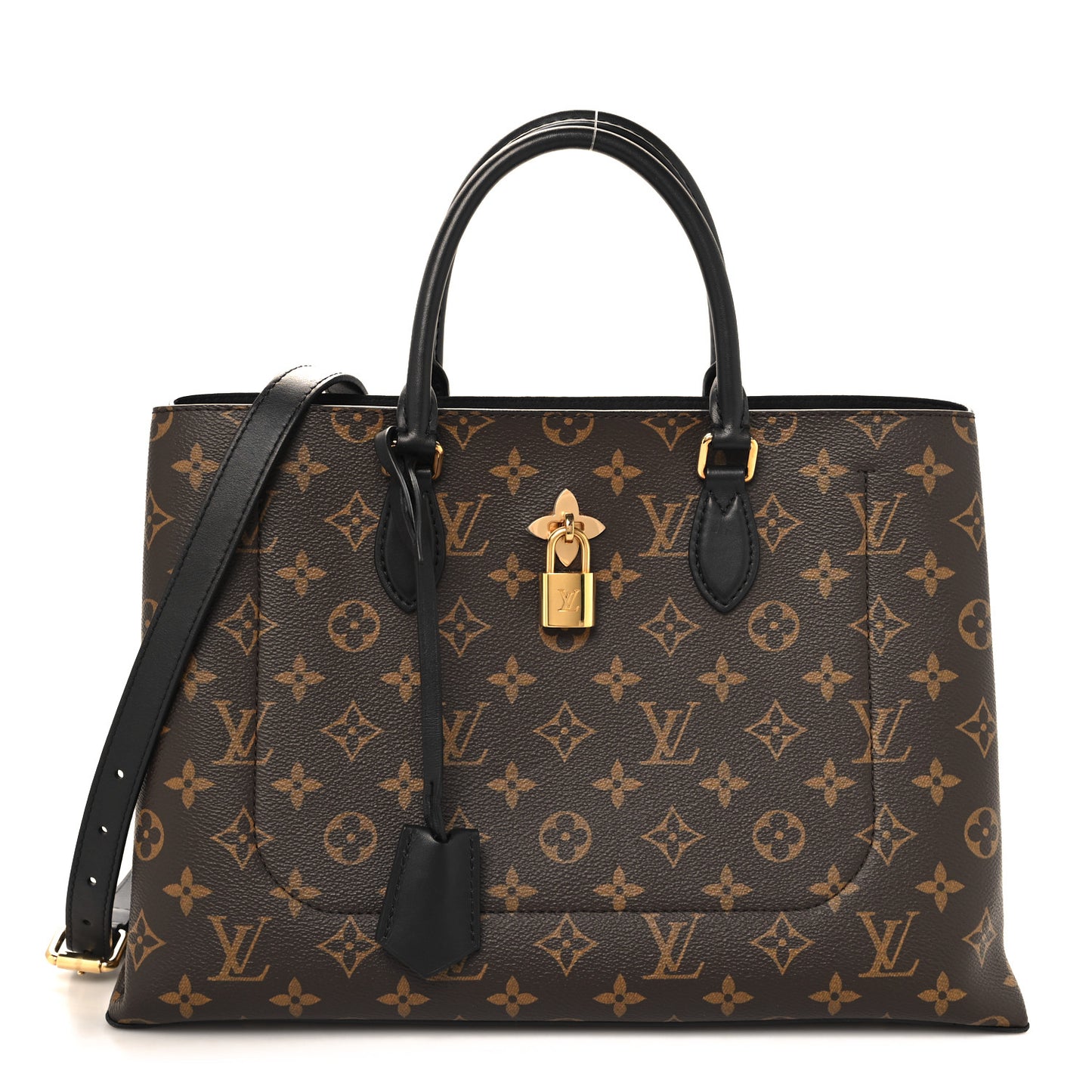 Monogram Flower Tote Black