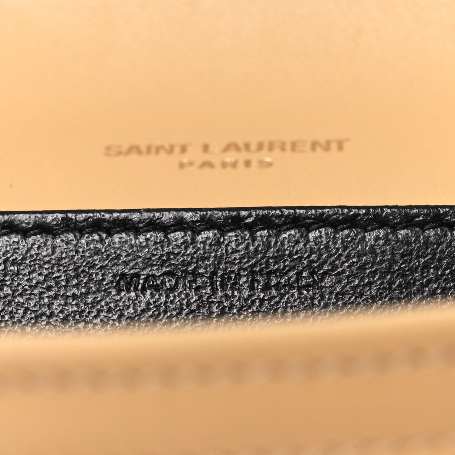 Saint Laurent Micro Raffia Monogram Uptown Chain Wallet Natural Hay Blush 7 of 14