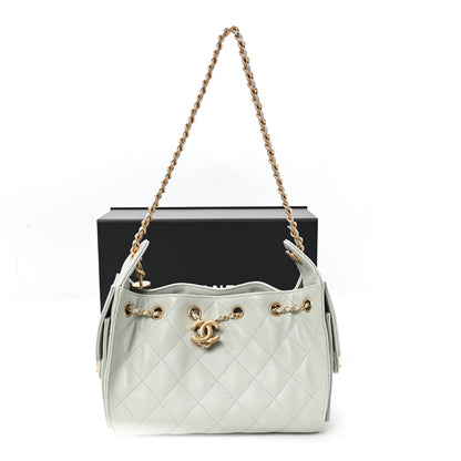 Chanel Caviar Quilted Mini Chanel 25 Handbag Light Green 10 of 10