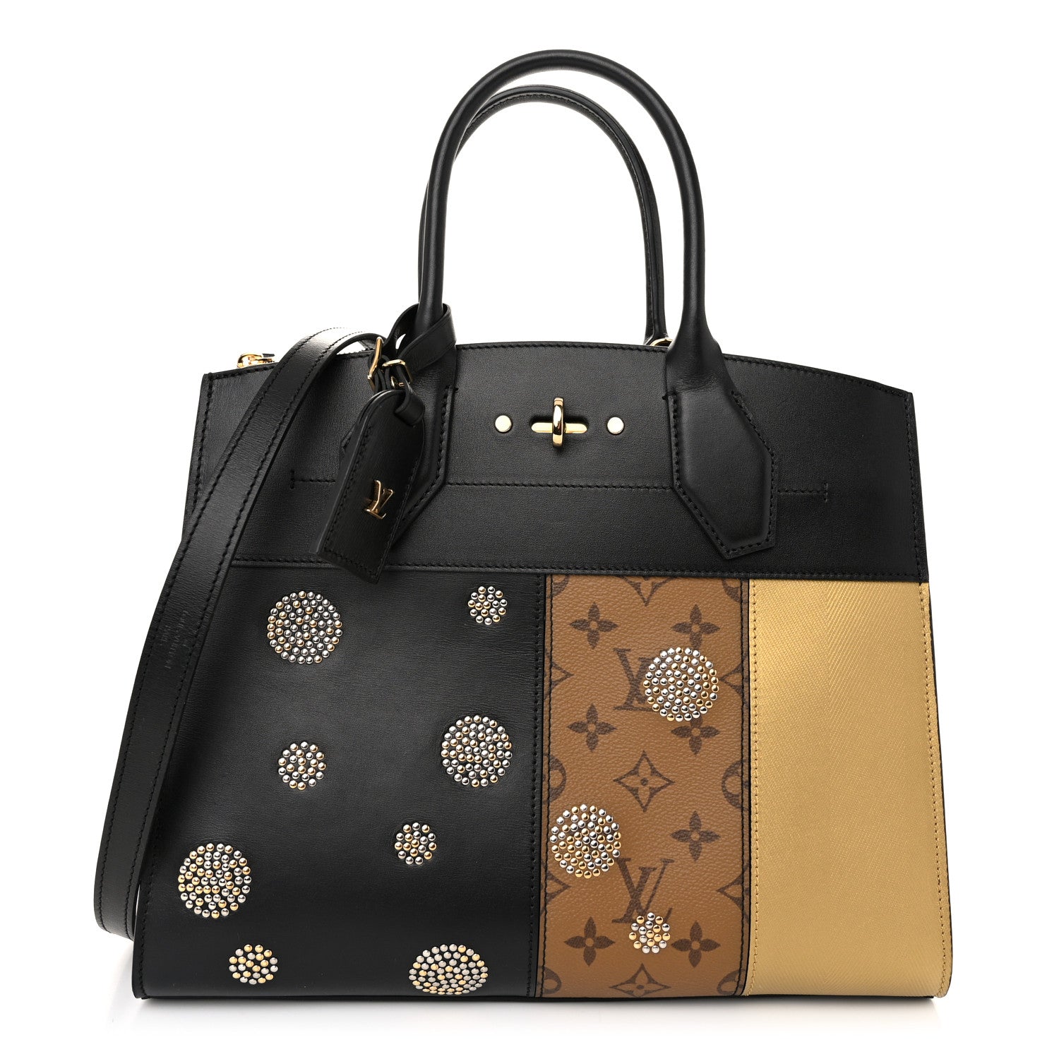 Louis Vuitton Reverse Monogram Studded Night Lights City Steamer MM 1 of 9