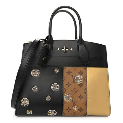 Louis Vuitton Reverse Monogram Studded Night Lights City Steamer MM 1 of 9