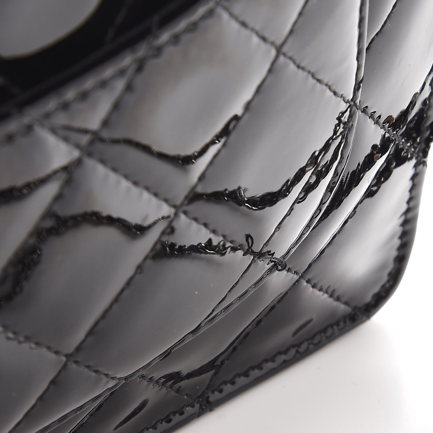 Chanel Patent Quilted Wallet On Chain WOC Black 9 of 11