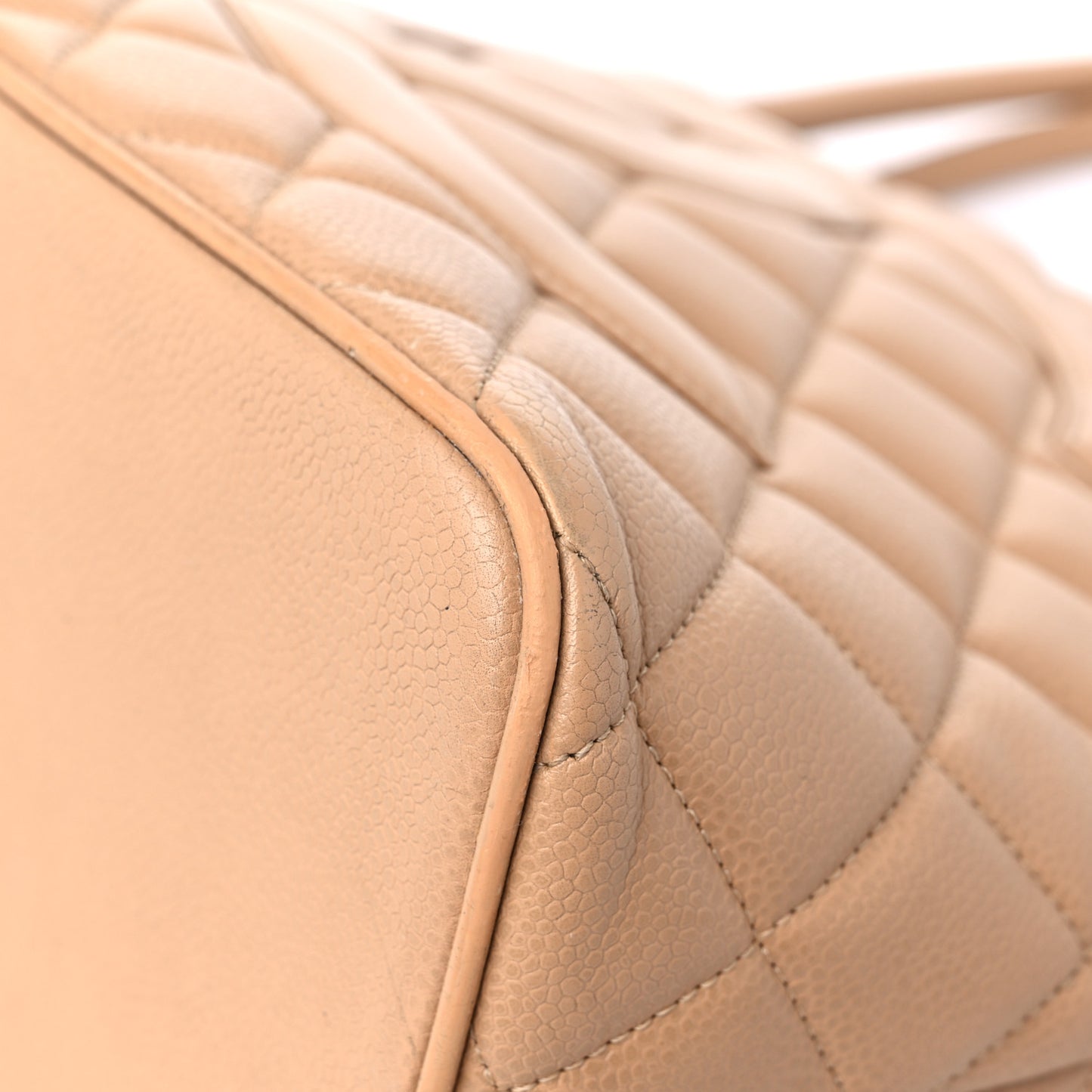 Caviar Quilted Medallion Tote Beige