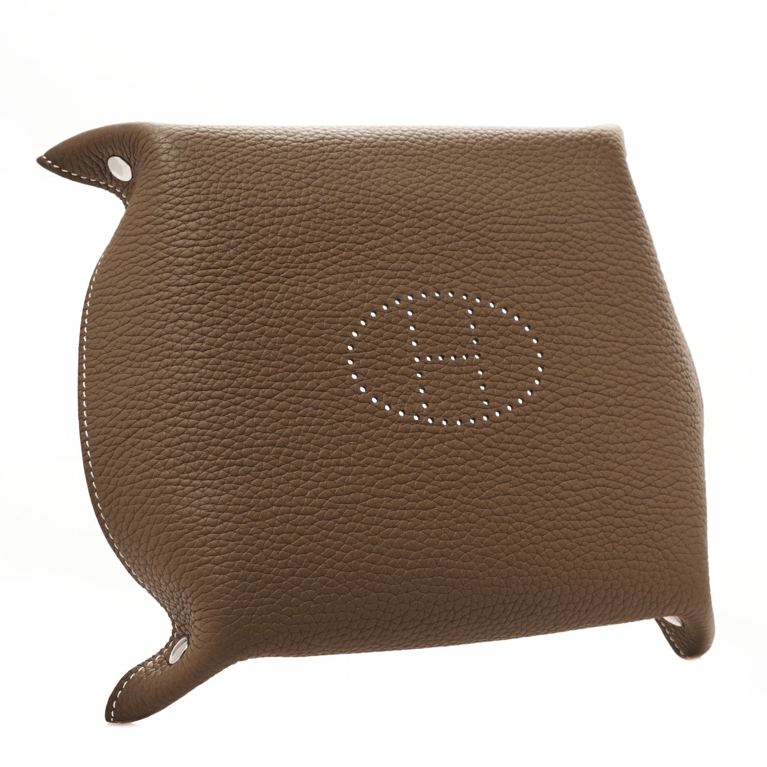 Hermes Taurillon Clemence Mises et Relances Change Tray Etoupe 2 of 5